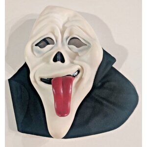 Halloween Scream Scary Movie Ghostface Wassup Tongue Mask 10x5.5" Kid Size